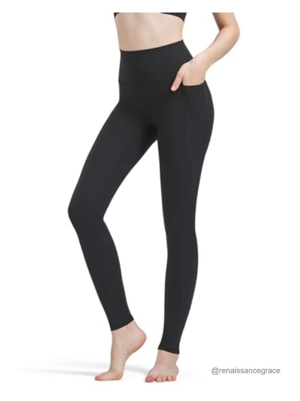 Tall High Waisted Yoga Leggings with Side Pockets
